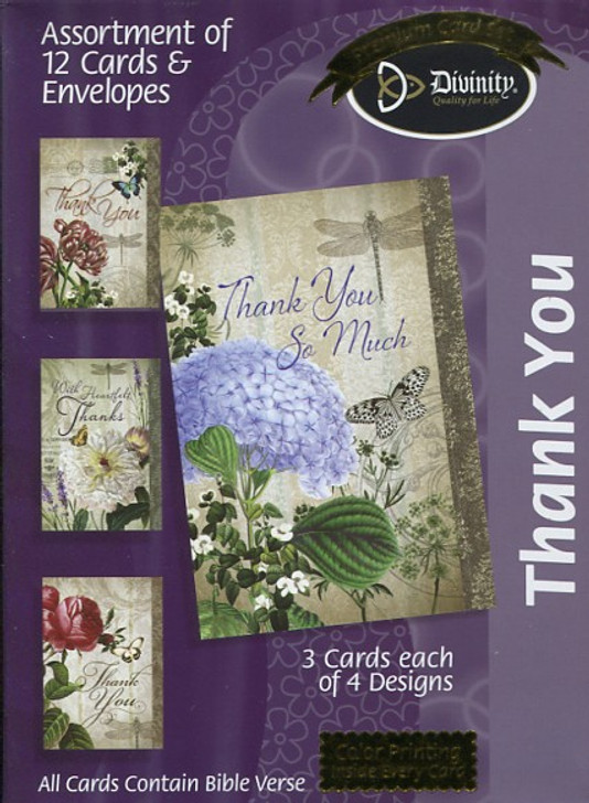 Beautiful floral thank you cards