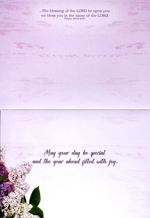 Feminine birthday cards : lilacs