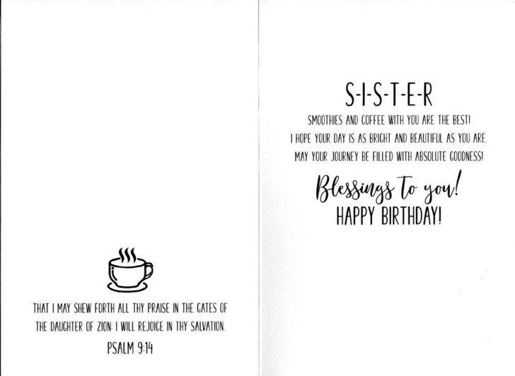 birthday card for sister