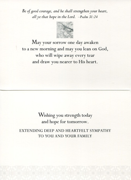Sympathy cards - God's Promise