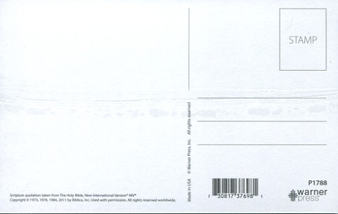 Postcards for church ministry.  Pack of 25 postcards with Scripture verse.