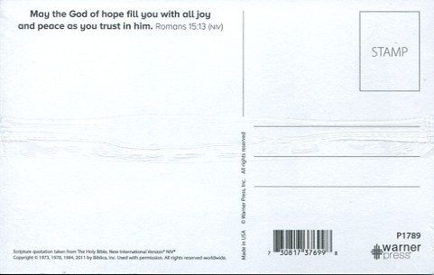 Postcards for church ministry.  Pack of 25 postcards with Scripture verse.