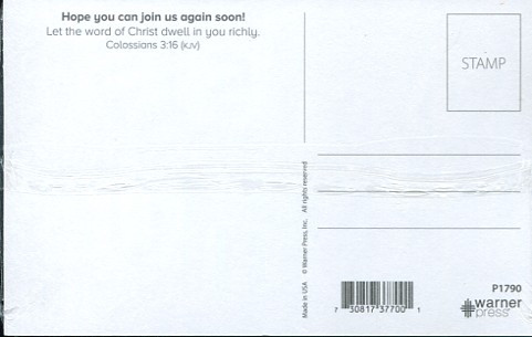 Postcards for church ministry.  Pack of 25 postcards with Scripture verse.