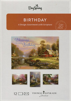 Dayspring Jahrestagskarten – Thomas Kinkade Motive, 12 Karten In Box Mit Umschlägen
