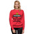 Sweatshirt that has a yellow caution symbol and says in black and white text, "WARNING: May spontaneously talk about Epidemiology."