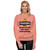 Sweatshirt that has a yellow caution symbol and says in black and white text, "WARNING: May spontaneously talk about Epidemiology."