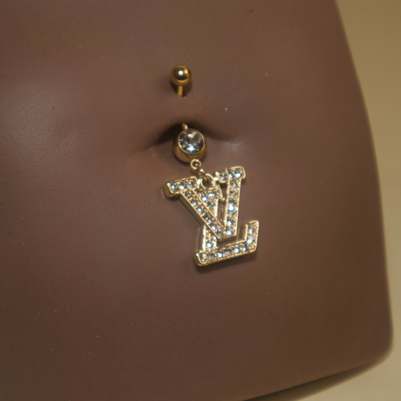 louis vuitton belly ring