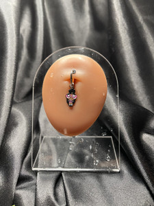 Ebony Puff Girls Non-Piercing Belly Button Ebony Puff Girls Non-Piercing Belly Button