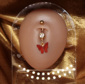 Multi Colors Dangling Butterfly Navel Belly Button Ring Multi Colors Dangling Butterfly Navel Belly Button Ring