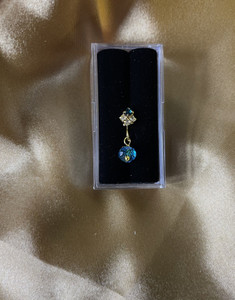 Buffy Dangling Gem Nose Hoop Ring Buffy Dangling Gem Nose Hoop Ring