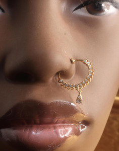 Gold Color Dangle Cubic Zircon Nose Cuff Jewelry Gold Color Dangle Cubic Zircon Nose Cuff Jewelry