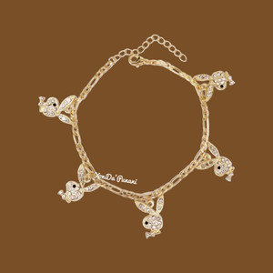 Bunny Pendant Anklet Gold Color Lead Free Jewelry Bunny Pendant Anklet Gold Color Lead Free Jewelry
