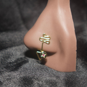 Triangle Circle Nose Cuff Non Piercing Jewelry Triangle Circle Nose Cuff Non Piercing Jewelry