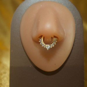 Big Cz Gem Clip On Septum Clicker Jewelry For Nose Big Cz Gem Clip On Septum Clicker Jewelry For Nose
