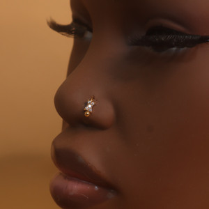 High Quality Five Gems Nose Hoop Ring Jewelry High Quality Five Gems Nose Hoop Ring Jewelry