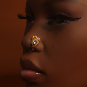 Handmade Three Gems Nose Cuff Jewelry Handmade Three Gems Nose Cuff Jewelry