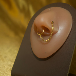 Heart Shape Nose Chain Ring Stud Piercing Jewelry Heart Shape Nose Chain Ring Stud Piercing Jewelry