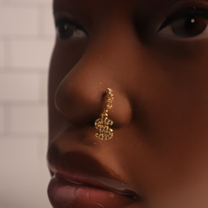 Stainless Steel Dollar Sign Nose Hoop Stainless Steel Dollar Sign Nose Hoop