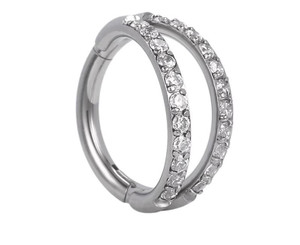 G23 titanium 20g two side Hinged Segment Nose Hoop G23 titanium 20g two side Hinged Segment Nose Hoop