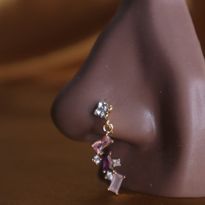 Dangle Ziggy Zag Nose Hoop Ring Body Piercing Dangle Ziggy Zag Nose Hoop Ring Body Piercing