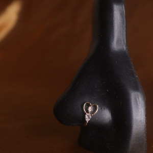 Heart With Gem Nose Cuff Heart With Gem Nose Cuff