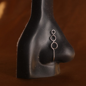 African Three Swirl Nose Cuff Jewelry African Three Swirl Nose Cuff Jewelry