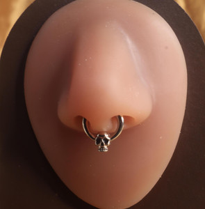 Skull Septum Clicker Nose Hoop Piercing Jewelry Skull Septum Clicker Nose Hoop Piercing Jewelry