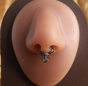 Skull Spider Septum Clicker Nose Hoop Piercing Jewelry Skull Spider Septum Clicker Nose Hoop Piercing Jewelry