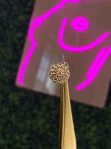 Swirl Circle Gold Corkscrew Nose Stud Swirl Circle Gold Corkscrew Nose Stud