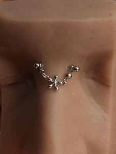 Silver Single Flower High nostril jewelry Silver Single Flower High nostril jewelry
