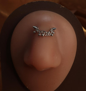 Silver Spike End High nostril jewelry Silver Spike End High nostril jewelry