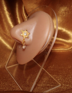 Star Dangle Heart Nose Cuff Jewelry Star Dangle Heart Nose Cuff Jewelry