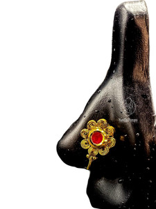 Flower Swirl Nose Cuff Fake Jewelry Flower Swirl Nose Cuff Fake Jewelry