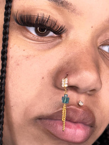 Cute Colorful Square Box Dangling Nose Rings Hoops Cute Colorful Square Box Dangling Nose Rings Hoops
