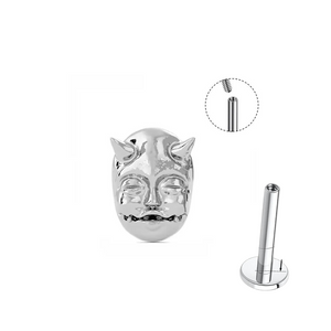 Halloween Demon Face Lip Piercing Stud