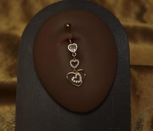 Four Heart Belly Button Navel Ring Four Heart Belly Button Navel Ring