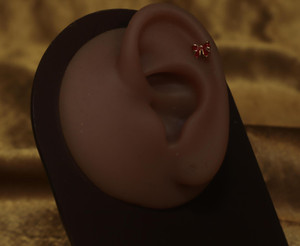 Red Bow Christmas Cartilage Piercing Red Bow Christmas Cartilage Piercing