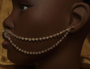 Septum Dangle Nose Ring  Real Ear Piercing Stud Chain Septum Dangle Nose Ring  Real Ear Piercing Stud Chain