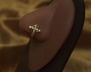 Nose Cuff with 5 Gem Stones Non Piercing Nose Cuff with 5 Gem Stones Non Piercing