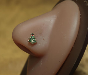 Christmas Tree Nose Stud Christmas Tree Nose Stud