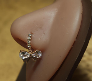 Dangle Bow Nose Hoop Dangle Bow Nose Hoop