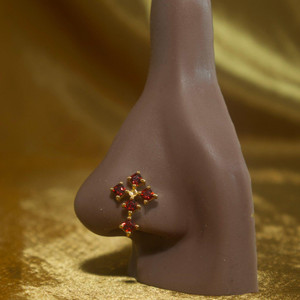 Five Gems Cross Holy Nose Stud Ring Piercing Jewelry Five Gems Cross Holy Nose Stud Ring Piercing Jewelry