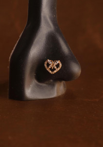 butterfly heart nose stud ring piercing butterfly heart nose stud ring piercing