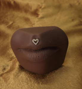 Trendy titanium Heart Shaped Lip labret Ring Trendy titanium Heart Shaped Lip labret Ring