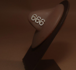 666 Reflect  Angel number Nose Stud 666 Reflect  Angel number Nose Stud