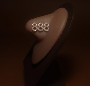 888 Balance Angel number Nose Stud 888 Balance Angel number Nose Stud