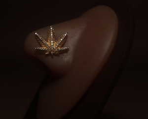 Mary J leaf Nose Stud Piercing Jewelry Mary J leaf Nose Stud Piercing Jewelry
