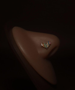 Colorful Heart Nose Stud Ring Piercing Jewelry Colorful Heart Nose Stud Ring Piercing Jewelry