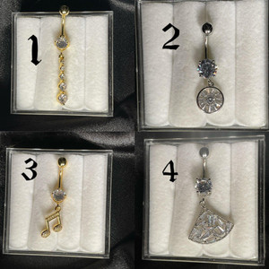 PoppyDangling Navel Belly Button Ring Piercing PoppyDangling Navel Belly Button Ring Piercing