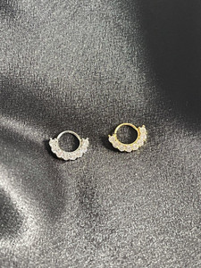 Gems Gold Silver Clicker Septum Ring Gems Gold Silver Clicker Septum Ring